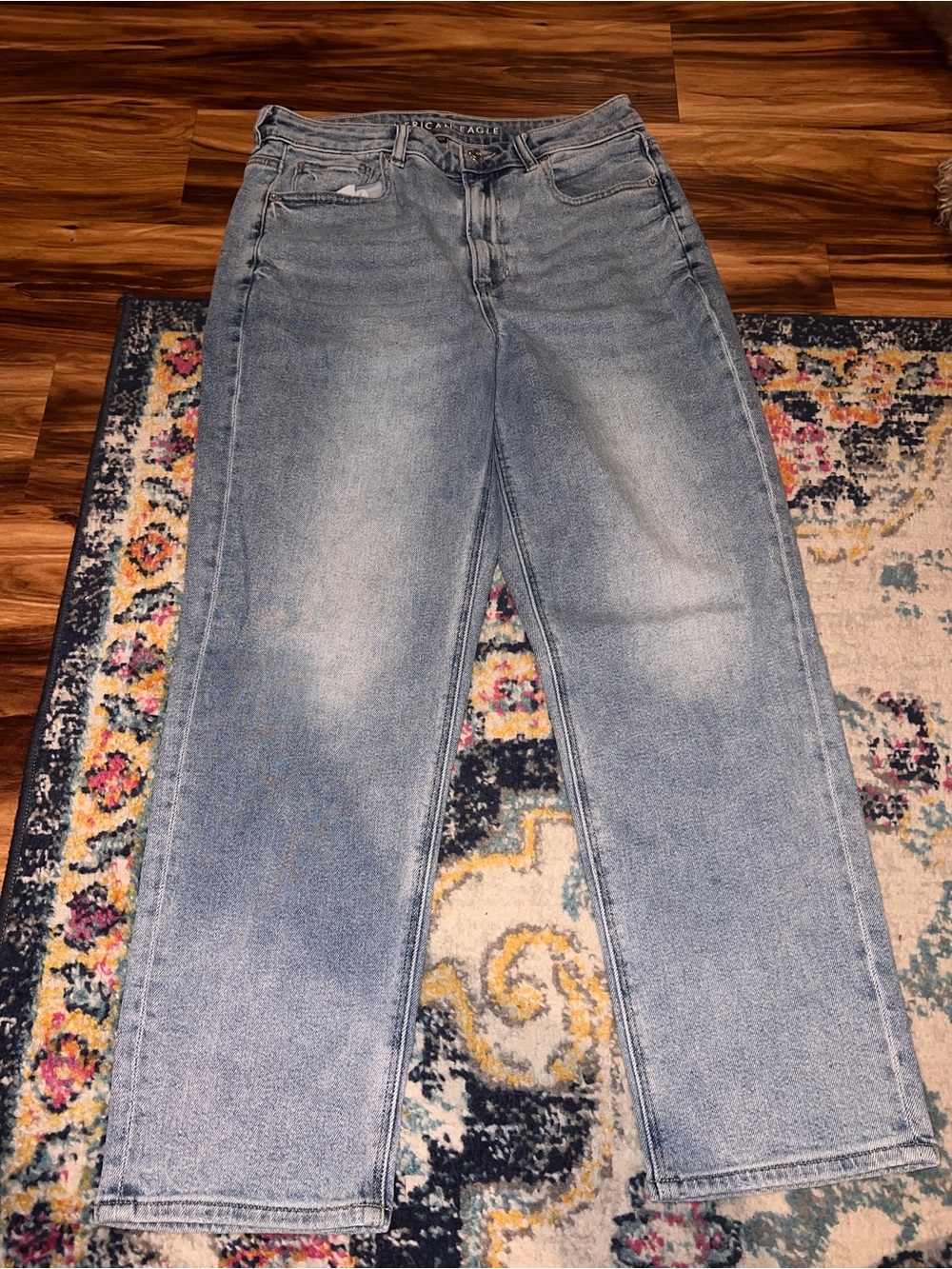 American Eagle Outfitters Light Blue Straight Leg Jeans